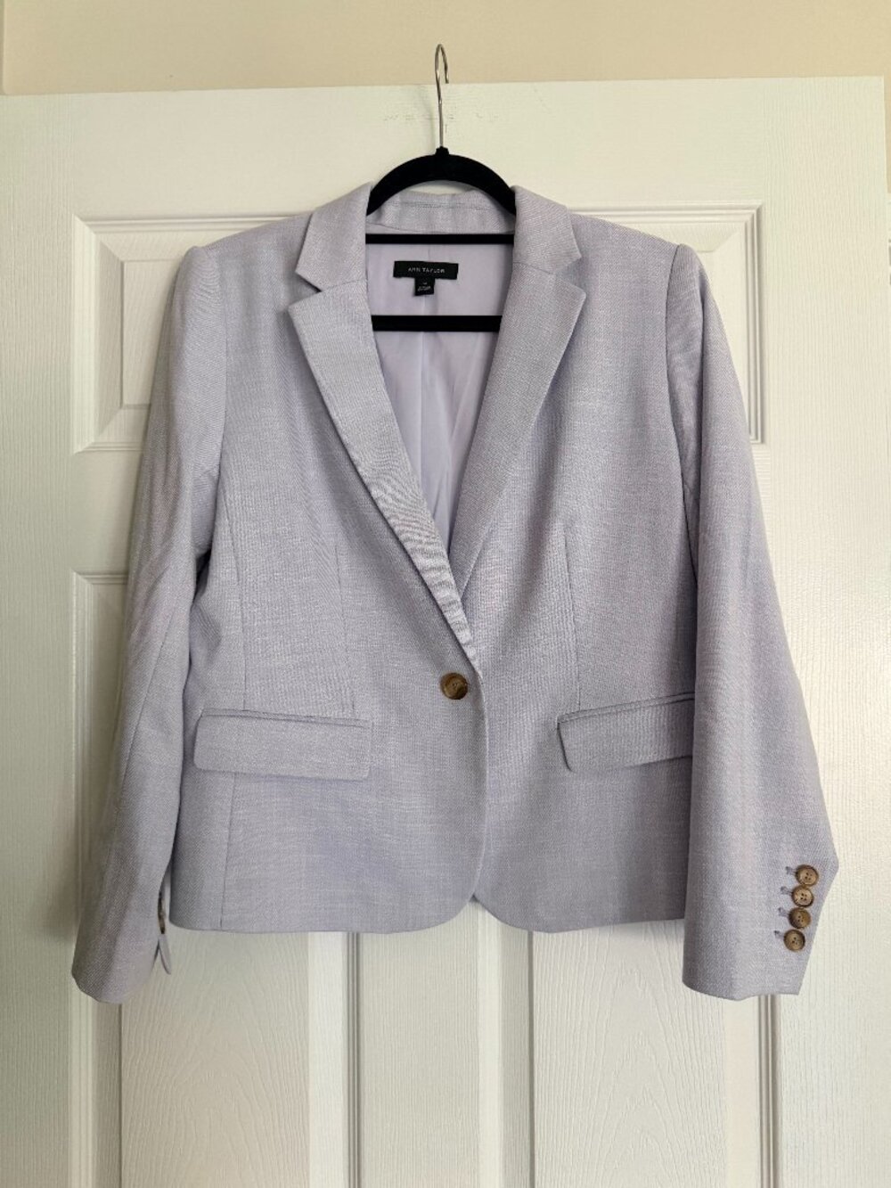 Ann Taylor "Plum Dusk" One-Button Structured Blazer Jacket - NWOT